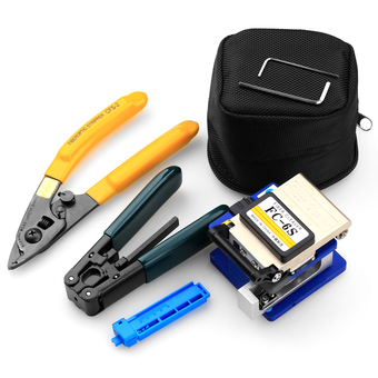 Optical Fiber Tool Kit Cold Connection tool Optical Fiber Stripping Cleaver for SUMITOMO with 36000 Cleaves and Fiber Optic Drop Cable Fiber Stripper CFS-2 Double Port Hole - Intl