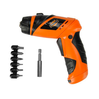6V Screwdriver Battery Operated Cordless Wireless Mini Electric Screw Driver Tool สีส้ม
