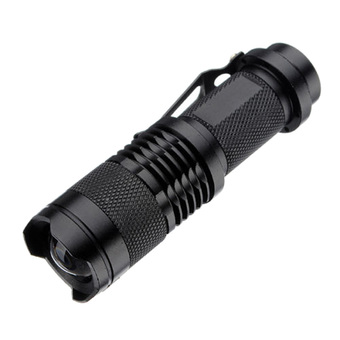 Tactical 7W 1200lm CREE Q5 LED SA3 Zoomable Mini Flashlight Torch black