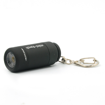 USB Rechargeable Waterproof Flashlight Cute Mini Portable LED Light Electric Torch Pocket Keychain Keyring Black
