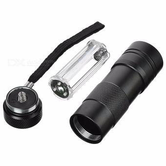 ไฟฉาย UV LED หลอดไฟแบบยูวี 12 หลอด ไฟฉายแสงสีม่วง Black light