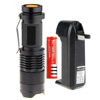 Easybuy 7w Q5 LED 3-mode Shell Portable Uv Flashlight Torch Adjustable Focus 18650 +Battery+US Charger