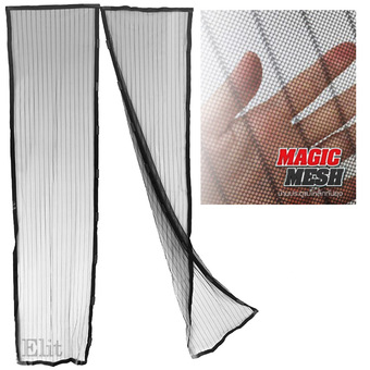 Elit ม่านแม่เหล็กกันยุง ม่านติดประตู ม่านติดหน้าต่าง Magic Mesh - สีดำ