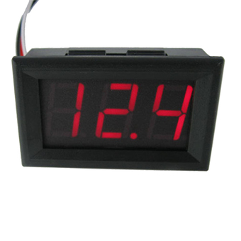 Moonar Mini 2 Cables DC4.5V-30.0V Voltmeter LED Digital Voltmeter With Reverse Connection Protection