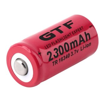 ถ่านชาร์จแบบ Li-ion ความจุ 2300mAh แรงดันไฟ 3.7V รุ่น CR123A 123A CR123 16340 LR123A