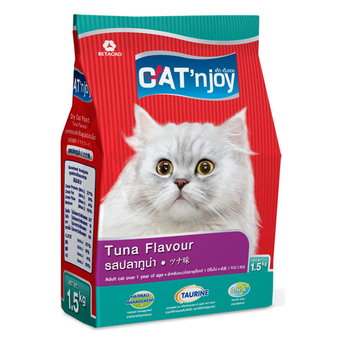CAT ‘N JOY แค็ทเอ็นจอย อาหารแมวโต รสปลาทูน่า 1.5 กก.
