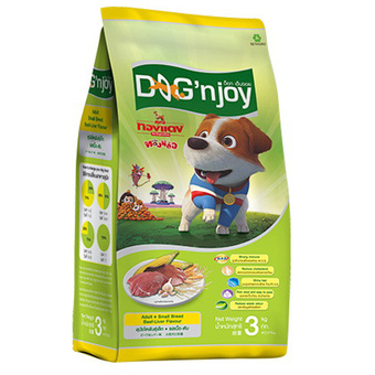 DOG&#039;N JOY อาหารสุนัขโตพันธุ์เล็กสูตรเนื้อตับ 3 กก.