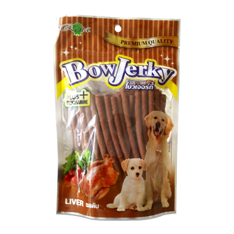 BOW JERKY อาหารสุนัข รสตับ 250 กรัม