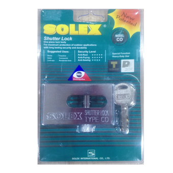 SOLEX กุญแจคล้องประตูม้วน SOLEX CO (สีเงิน)