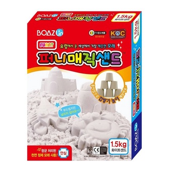 Hobby Sand Clay ทรายเกาหลี BOZALin สีขาว White sand ขนาด 1.5 กก.