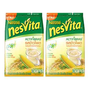NESVITA เนสวีต้า เครื่องดื่มธัญญาหารสำเร็จรูป แอคติไฟบรัส รสข้าวโพด 300 กรัม (แพ็ค 2 ถุง)