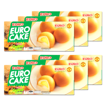 EURO ยูโร่ คัสตาร์ดเค้ก 144 กรัม (แพ็ค 6 กล่อง)