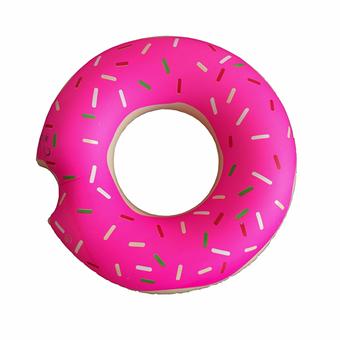 BasicAroundMeห่วงยางแฟนซีเป่าลม รุ่นโดนัทDonut 48 นิ้ว (Pink)
