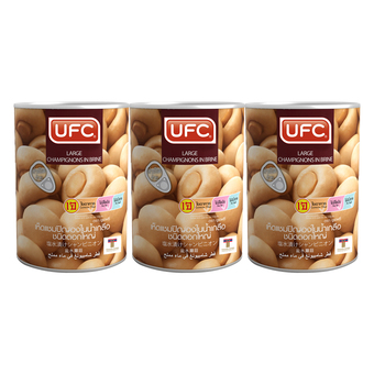 UFC ยูเอฟซี เห็ดแชมปิญองในน้ำเกลือ 425 กรัม (แพ็ค 3 กระป๋อง)