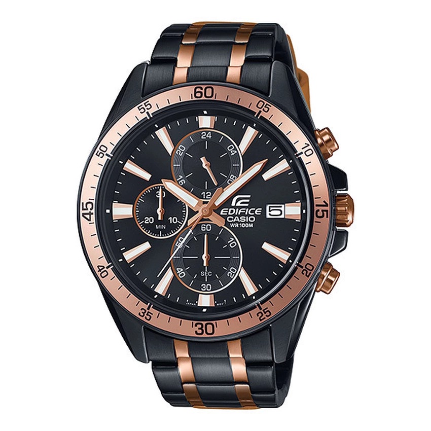 Casio Edifice Chronograph นาฬิกาข้อมือผู้ชาย สายสแตนเลส รุ่น EFR-546BKG-1A