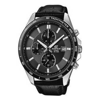 Casio Edifice EFR-512L-8A 100-meter water resistance Genuine leather band Men&#039;s Watch Black