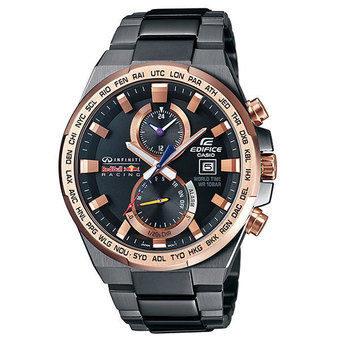 Casio Edifice นาฬิกาข้อมือผู้ชาย สีดำ สายแสตนเลส รุ่น EFR-542RBM-1ADR (ประกัน cmg)(45)