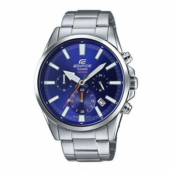 Casio Edifice นาฬิกาข้อมือผู้ชาย สายแสตนเลส รุ่น EFV-510D-2AVUDF (หน้าปัดสีน้ำเงิน) (Silver)