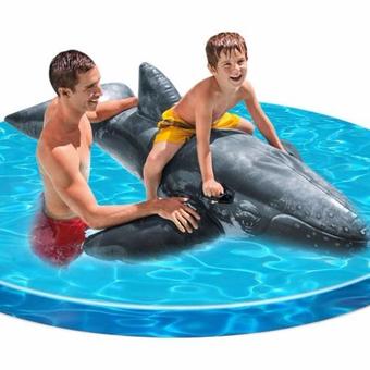 INTEX 57530 แพยางเด็กรูปปลาวาฬ สีเทา ขนาด 201 x 135 cm.