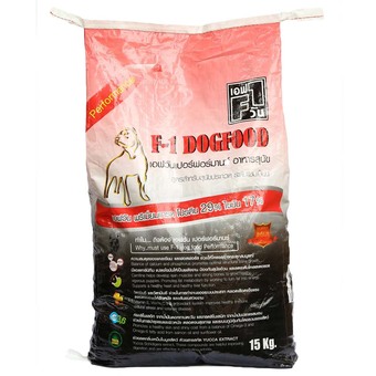 F1 อาหารสุนัข เอฟวัน รุ่น Performance (เอฟวันรุ่น เพอร์ฟอร์มานซ์) 15กก. (ถุงสีดำแดง สำหรับสุนัขประกวด)