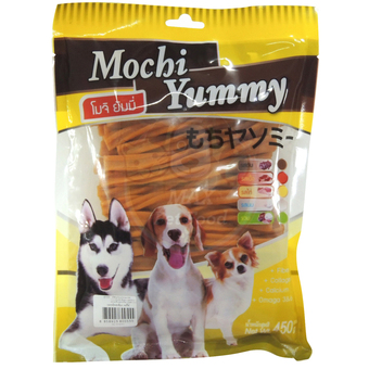Mochi Yummy ขนมสำหรับสุนัข แฉกบิดเกลียว รสไก่ 450g.