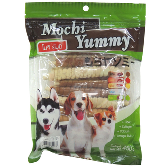Mochi Yummy ขนมสำหรับสุนัข พันเกลียว รวมรส 450g