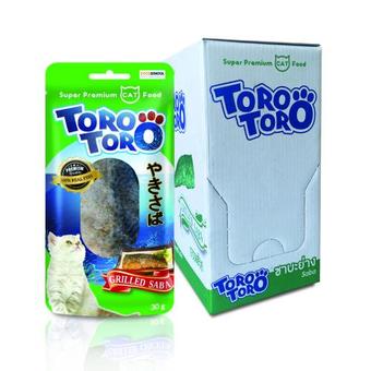 Toro Toro โทโร โทโร่ ขนมแมว ซาบะย่าง 30 g. x 12 ซอง