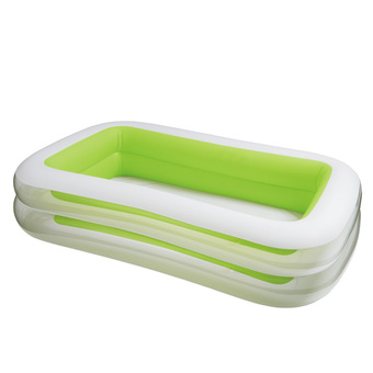 Intex สระน้ำเป่าลมสี่เหลี่ยมแฟมิลี่ 262x175x56 ซม. รุ่น 56483 (สีเขียว)