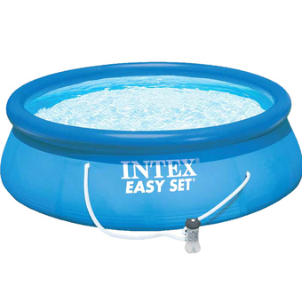 Intex สระว่ายน้ำขนาดใหญ่ 10 ฟุต Easy Set Pool รุ่น In28120 (Blue)