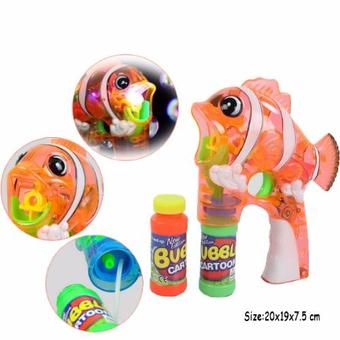 ProudNada Toys ของเล่นเด็กปืนปลาเป่าฟอง GOLDFISH DREAM BUBBLE GUN NO.104A(Orange)