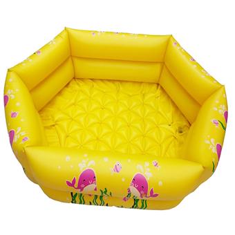 สระน้ำ6เหลี่ยม ก114xย76xส30cm ลายสัตว์ใต้ทะเล(Yellow)