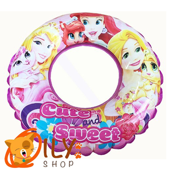 Disney Princess ห่วงยางว่ายน้ำ ลายเจ้าหญิงดิสนีย์ สีม่วง ขนาด 22 นิ้ว