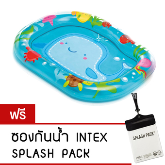 Intex สระเด็ก Lil' Whale Baby Pool ขนาด 112x84x13 ซม. รุ่น 59406 (ฟรีซองกันน้ำIntex)