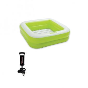 Intex สระเด็กเล็ก Play Box Plane รุ่น In-57100 - Green (แถม ที่เป่าลม intex doubel quick I )