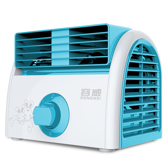 Lotte Mini Turbo Bladeless Fan พัดลมตั้งโต๊ะ ชนิดเครื่องเดินเงียบ ปรับขึ้นลงได้ วัสดุ ABS (ฺBlue)