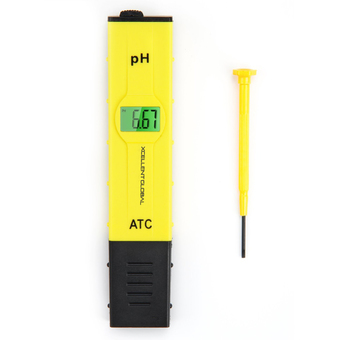 เครื่องวัด PH meter พร้อม ATC (0~50 ℃) ช่วงการวัด 0~14 pH ความแม้นยำ 0.01pH (สีเหลือง)
