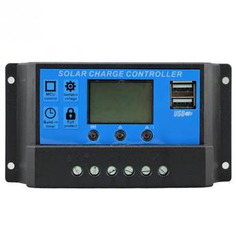 Y&amp;H 30A PWM Solar Panel Battery Charge Controller LCD Dual USB Output 5V Mobile Charger 12V 24 Auto Work Max 480W Input KLD1230