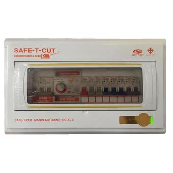 SAFE T CUT ตู้รวมวงจรเครื่องตัดกระแสไฟฟ้าอัตโนมัติ ขนาด 8 ช่อง 63A (สีขาว)