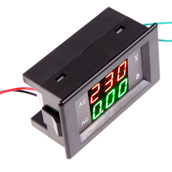 AC Digital Ammeter Voltmeter LCD Panel Amp Volt Meter 100A 300V Black