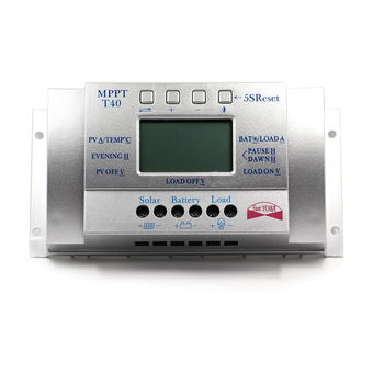 Y-SOLAR Solar Panel Battery Charge Controller MPPT PWM Voltage Settable LCD Dispaly Light And Dual Timer Control 40A 12V 24V Auto Work T40