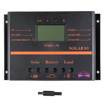Y&H 80A PWM Solar Controller 5V USB Charger For Mobile Phone 12V 24V PV Panel Battery Charge Controller Solar system Home Indoor Use