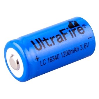 UltraFire ถ่านชาร์จแบบ Li-ion 1200mAh รุ่น CR123A 123A CR123 16340 LR123A