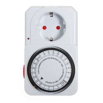 2 pcs 24 Hour Mechanical Electrical Plug Program Timer Power Switch Energy Saver DE Plug New