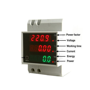 auto meter Meter มิเตอร์วัดพลังงานไฟฟ้า AC 80-300V 0-100A Display LED Ammeter Voltmeter