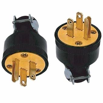 Plug-in ปลั๊กยางตัวผู้มีแคล้มรัด SALZER P1709 2P 3W *(2 ตัว)(Black)