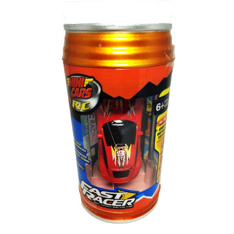 รถกระป๋อง มินิคาร์บังคับวิทยุ มีไฟหน้า ไฟท้าย (สีแดง) Mini Red Radio Control RC Car in the Can with Flashlight