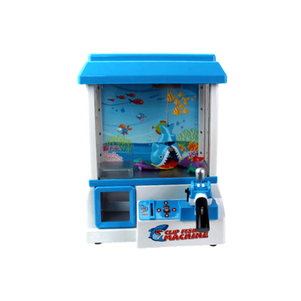 Toy Electric UFO Catcher Mini Claw Crane Machine Cartoon Shark Clip Fish Funny Children Coin Operated Toy