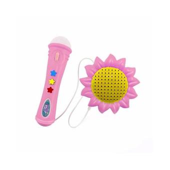 Sunflower Echo Microphone ของเล่นไมโครโฟน พร้อมเสียงเพลง และดนตรีประกอบ รุ่น MIC733 (Pink)