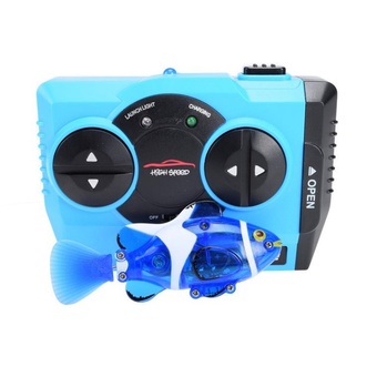 RC Robot Clown Fish ปลาหุ่นยนต์อิเล็กทรอนิกส์ บังคับวิทยุ -สีน้ำเงิน