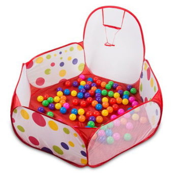 1.2M Foldable Basketball Hoop Polka Dot Playpen Ball Pit Pool for Kids (Intl)